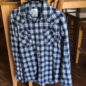 Diesel long sleeve shirt Sz XL men’s plaid blue